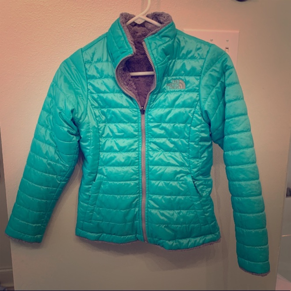 Girls Northface Mossbud Swirl Reversible Jacket